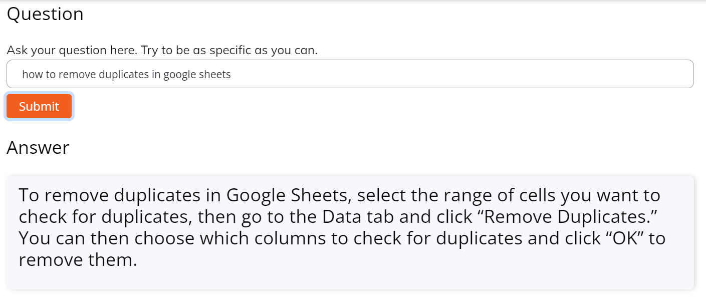 How to remove duplicates from Google Sheets